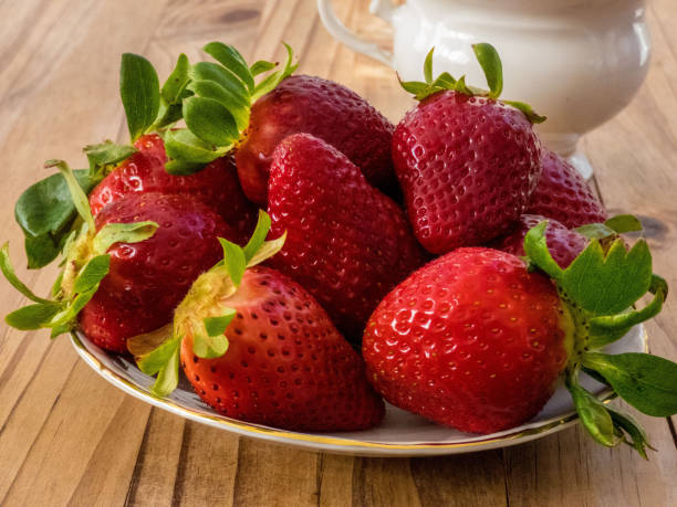 istock Fresh strawberries on the plate 1137633781