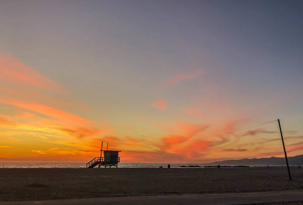 istock Sunset over Pacific Ocean in Los Angeles, CA 1137636552