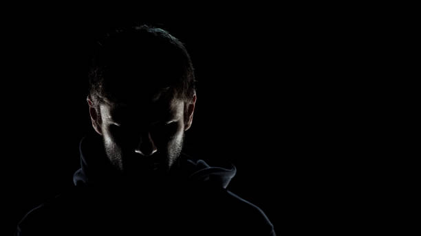istock Dangerous anonymous male in night darkness, scary terrorist preparing for crime 1137645522