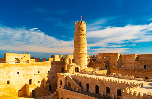 The medieval fortress in Monastir, Tunisia.