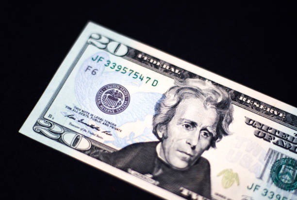 istock US $20 Bill, Close-Up, Black Background, Copy Space 1137649634