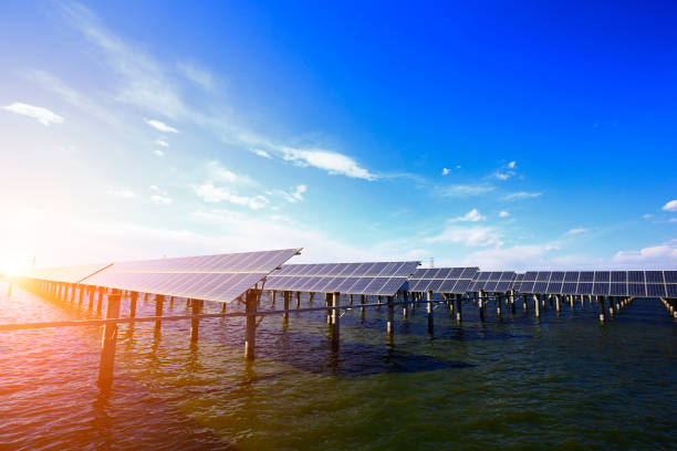 istock Solar panels on the water 1137650834