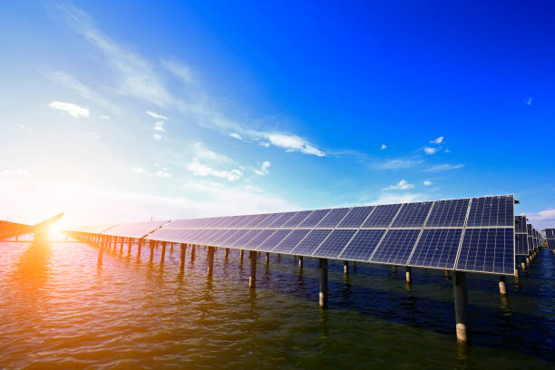 istock Solar panels on the water 1137650888