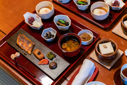 Japanese kaiseki-ryori - traditional multi-course Japanese dinner
