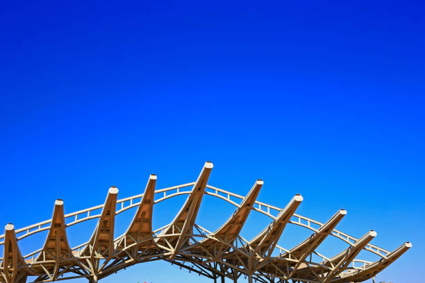 Modern construction steel, surreal design in the future
