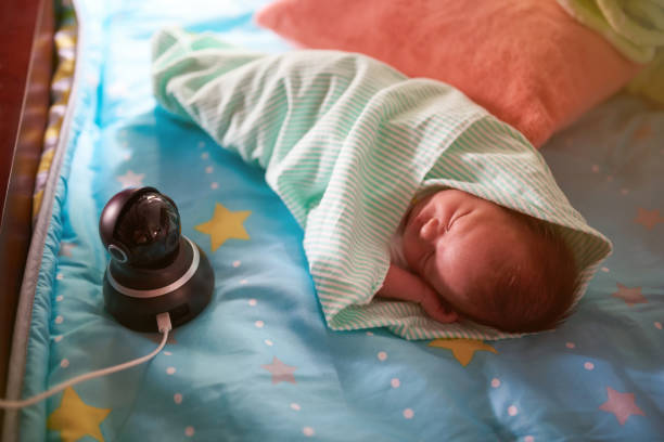 Parents looking after baby