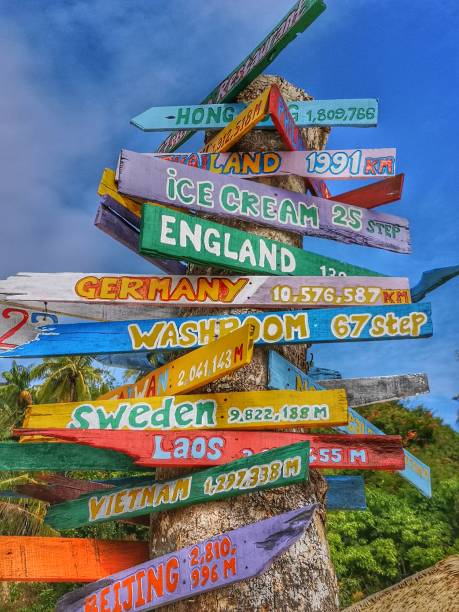 istock Travel direction in kilometer. 1137657511