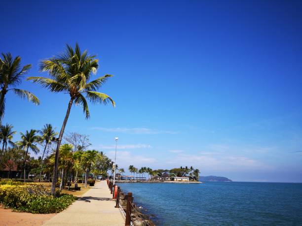 istock Calm sea shore on sunny day. 1137658091