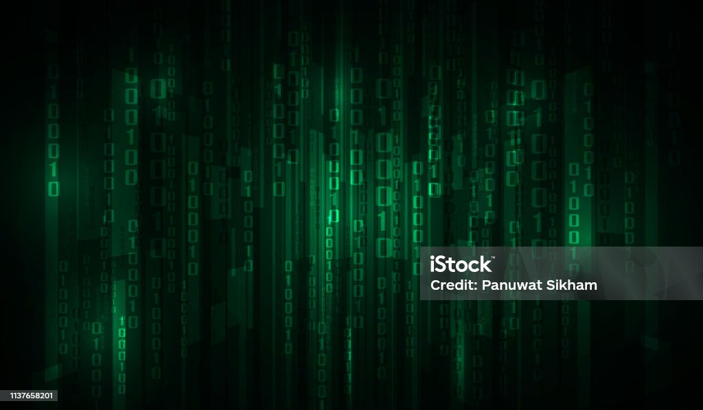 The Matrix Binary Code Vector Illustration Stock Illustration ...