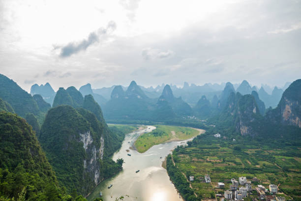 istock Li River and Karst Mountains, Guilin Sugarloaf, XingPing, China 1137668679
