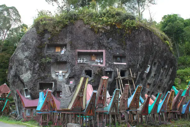 Traditional burial ground in Tana Toraja Sulawesi, Indonesia