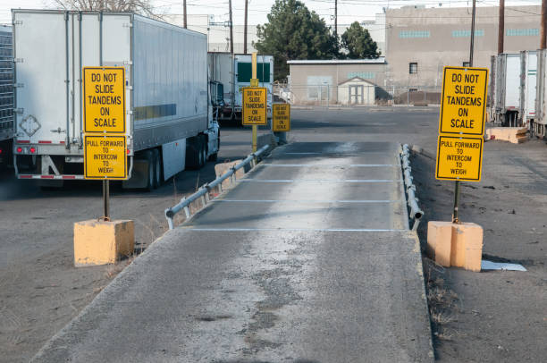 Truck scale at a beer distribution center