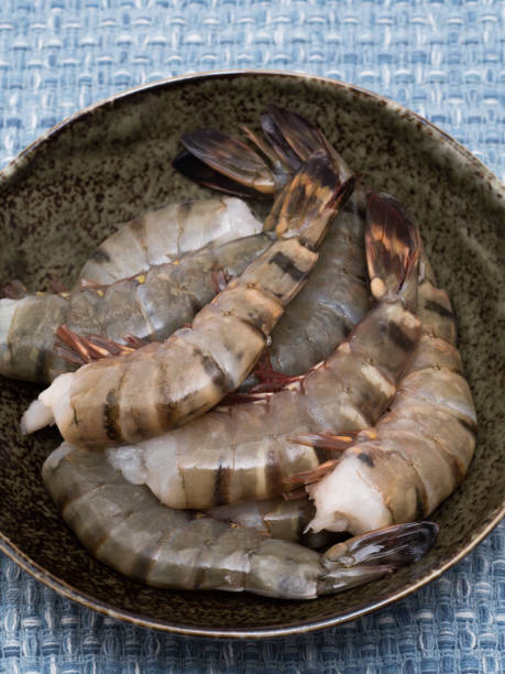 istock Raw shrimp named Black Tiger 1137679501