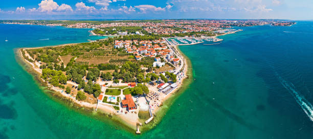 istock Puntamika peninsula of Zadar aerial panoramic view 1137682676