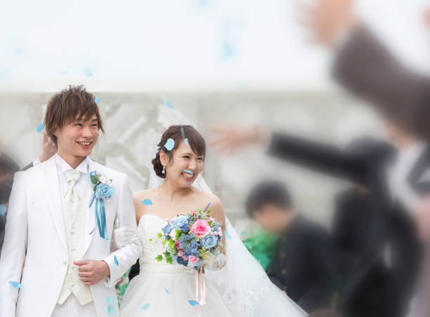 istock Wedding Blessed smiling groom and bride 1137684405
