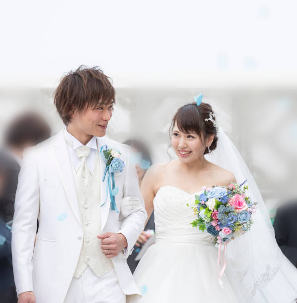 istock Wedding Blessed smiling groom and bride 1137684412
