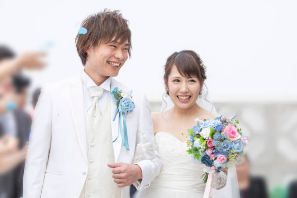 istock Wedding Blessed smiling groom and bride 1137684421