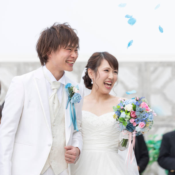 istock Wedding Blessed smiling groom and bride 1137684426