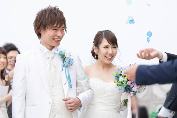 istock Wedding Blessed smiling groom and bride 1137684430