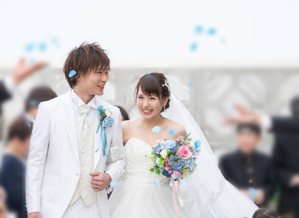 istock Wedding Blessed smiling groom and bride 1137684440