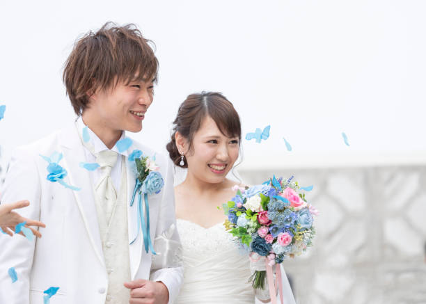 istock Wedding Blessed smiling groom and bride 1137684452