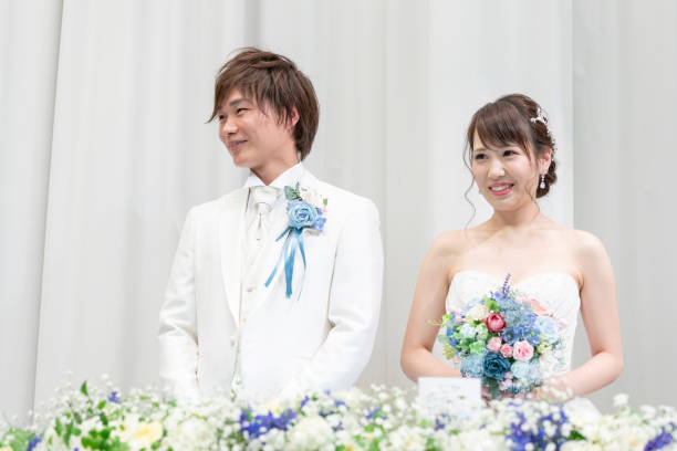 istock Wedding Smiling groom and bride 1137684469