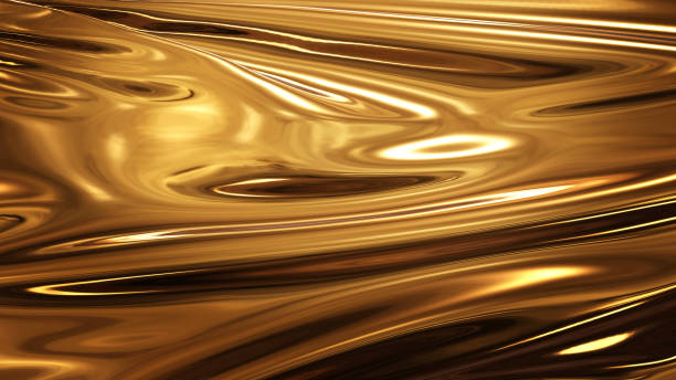istock Abstract golden liquid smooth background with waves luxury. 3d illustration 1137699583