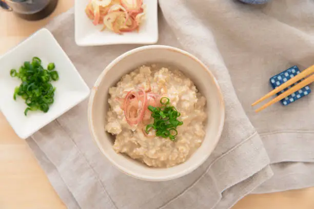 Japanese-style oatmeal porridge