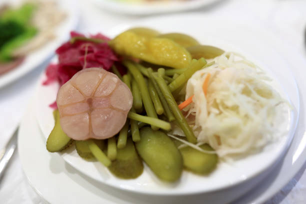 istock Variety of pickles on plate 1137707787