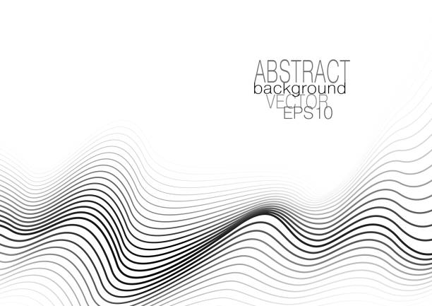 Monochrome squiggle curves. Modern layout with line art pattern. White background. Vector abstract template for brochure, leaflet, flyer, book, poster, presentation. EPS10 illustration Monochrome squiggle curves. Modern layout with line art pattern. White background. Vector abstract template for brochure, leaflet, flyer, book, poster, presentation. EPS10 illustration squiggle stock illustrations