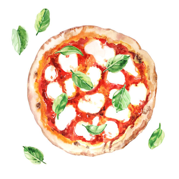 860+ Watercolor Pizza Illustrations - iStock
