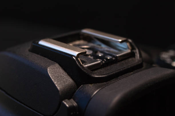 istock Part of black digital mirrorless camera 1137722320