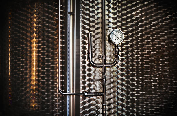 gauge tube pressure pipe background silo steampunk texture winery
