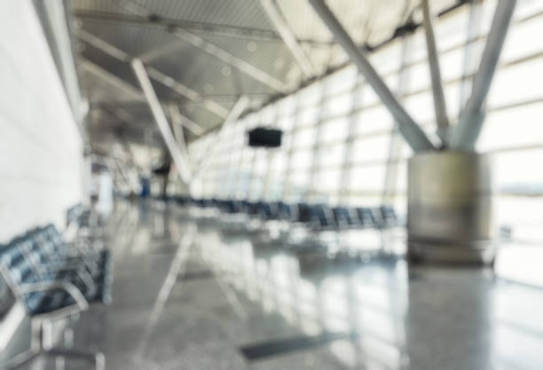 istock Modern airport terminal as creative abstract blur background 1137736800