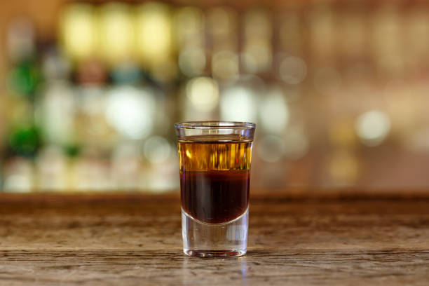 istock Cocktail shot with whiskey on the bar 1137737210