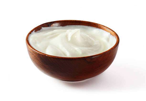 istock cream sour in a plate isolated white backround 1137739171