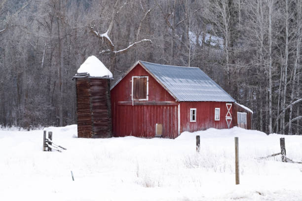 istock Barns in Winter Wonderland 1137739533