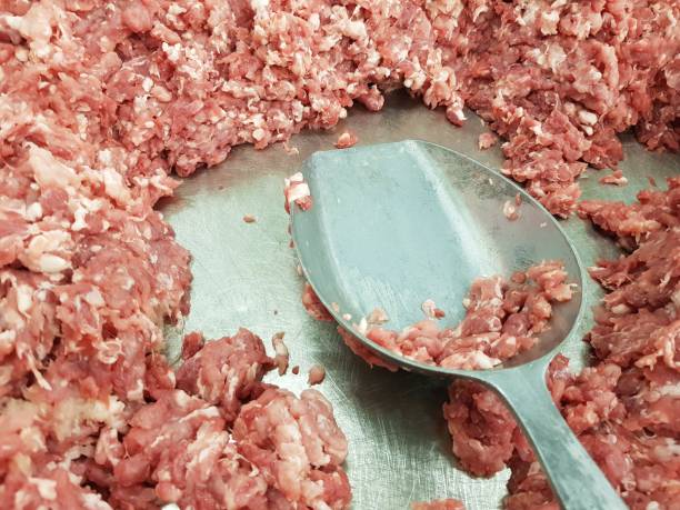 istock Raw minced pork Available at the market.Use for website/banner background, backdrop, montage menu 1137739810