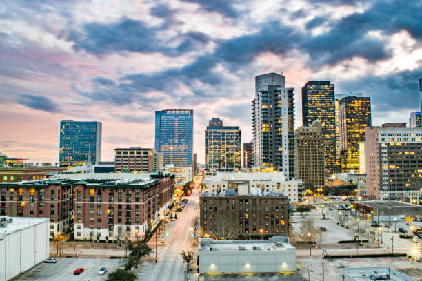 istock Skyline of Downtown Houston at Dusk - Houston, Texas 1137744724