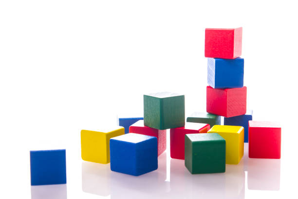 istock Kids educational developing toys frame on white background. Top view. Flat lay. Copy space for text 1137746664