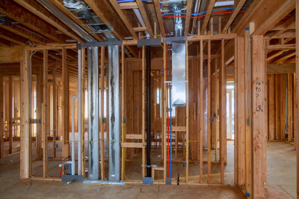 istock Home Framing unfinished wood frame building or a house 1137751534