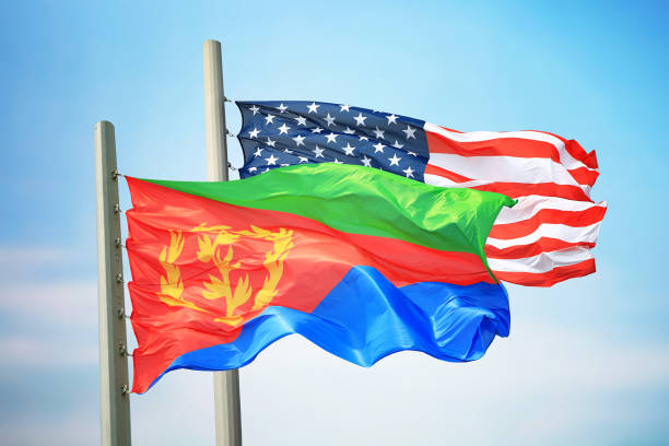 istock Flags of Eritrea and the USA 1137751536