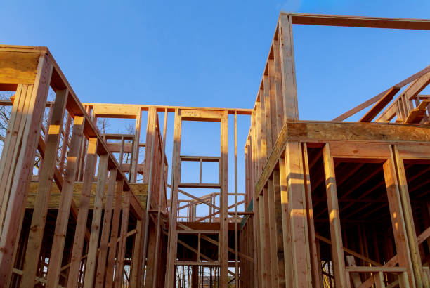 istock Framing beam of new house under construction home framing 1137751675