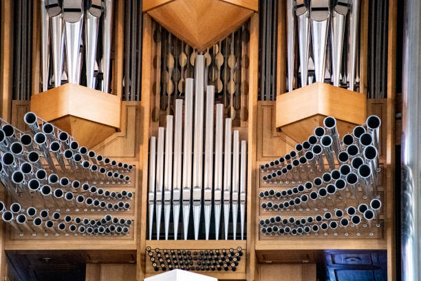 istock Close up details of a pipe organ 1137752982