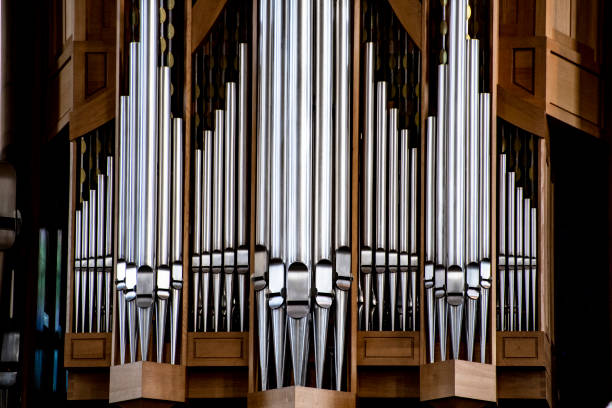 istock Close up details of a pipe organ 1137752983