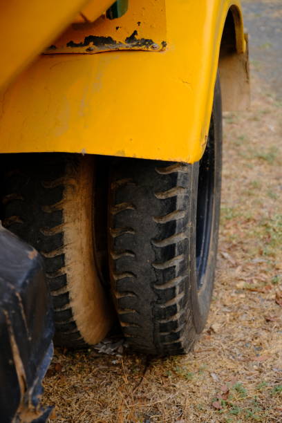 istock Yellow truck wheels 1137754613
