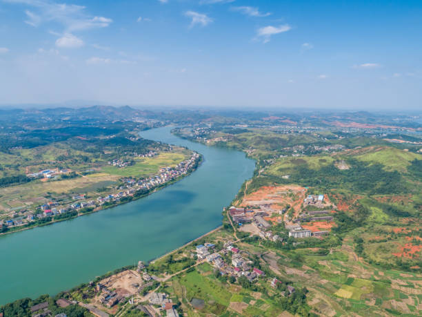 istock Overlooking the Green Xiangjiang River, Hunan, China 1137758252
