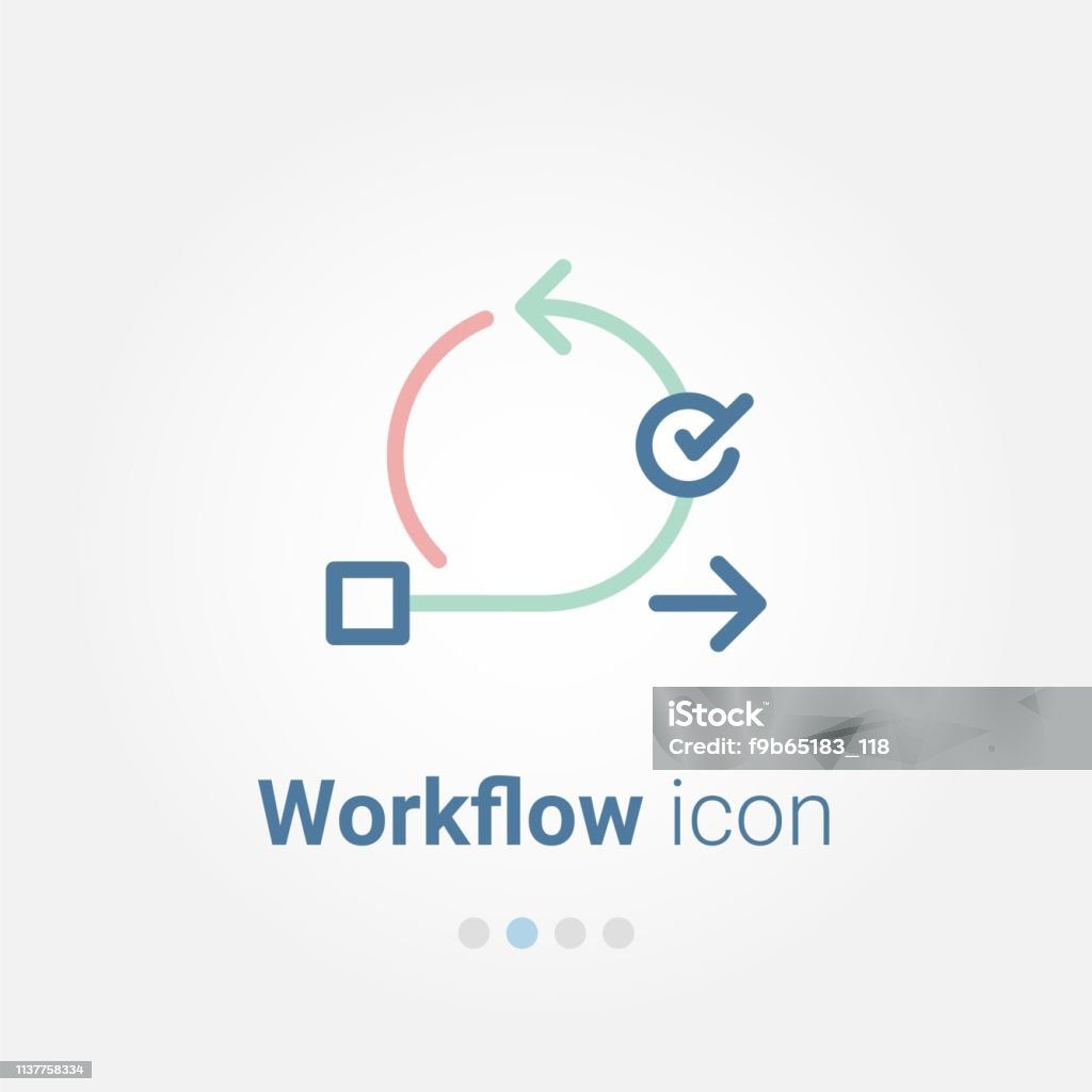 Workflow vector icon Icon Symbol stock vector