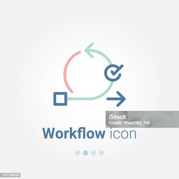 Workflow Vector Icon Stock Illustration - Download Image Now - Icon Symbol, Agility, Flow Chart