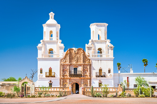 Tucson, Arizona, USA at historic  Mission San Xavier del Bac.